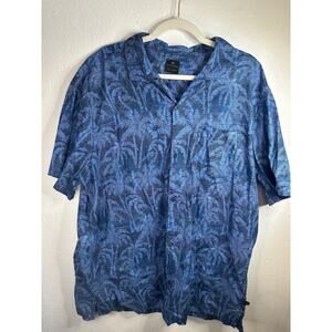 Ripzone Blue Tropical Button Down 2XL